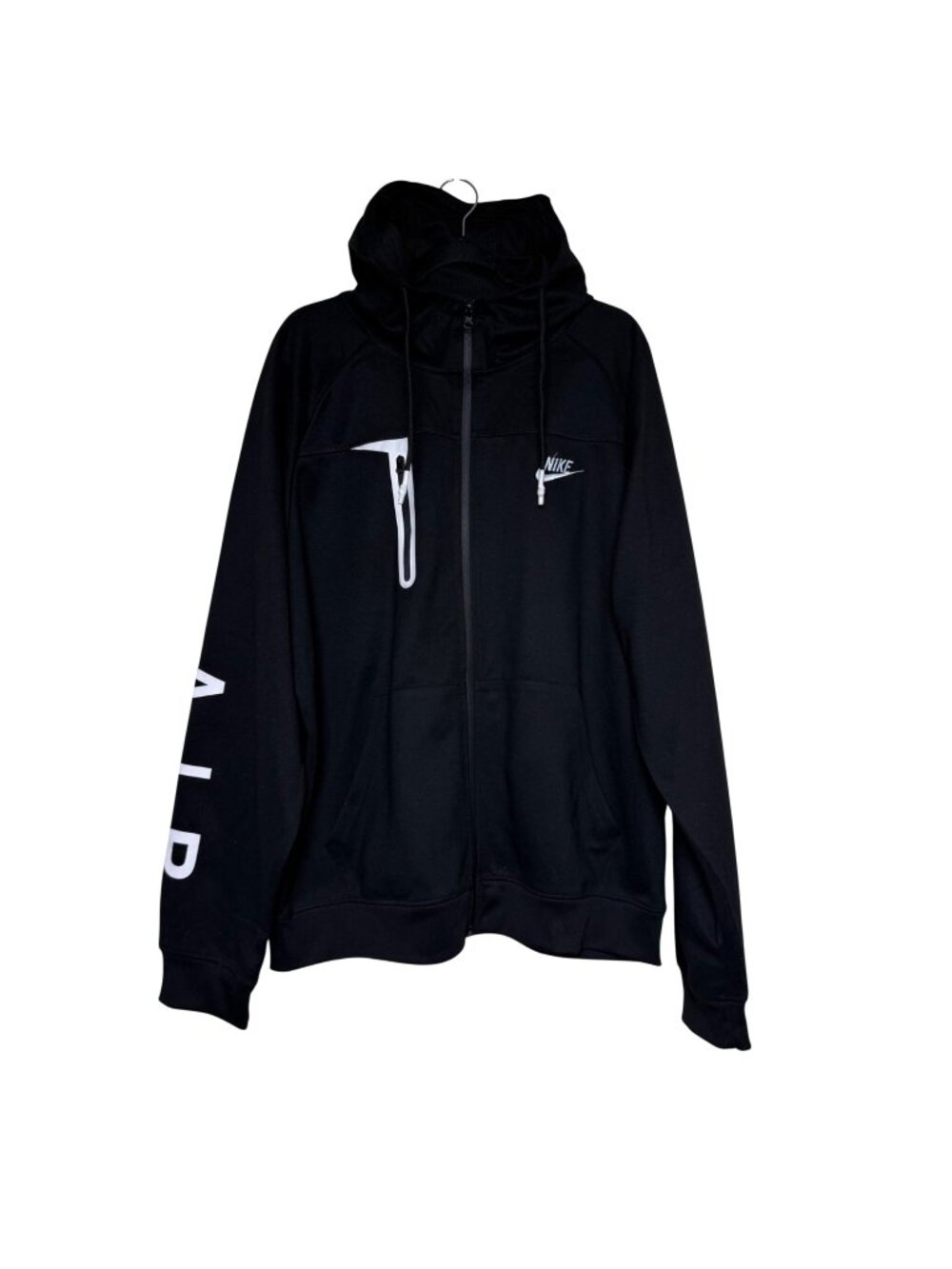 Nike Air Men's Fleece Zip-Up Hoodie Black 2XL